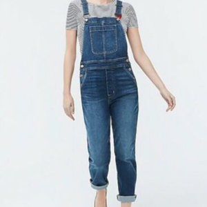 J.Crew Broken In Blue Jean Overalls Sz Large